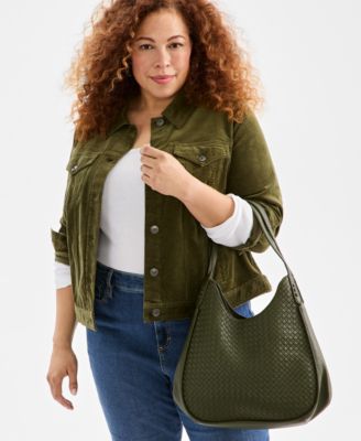 Style & Co - Plus Size Corduroy Button-Front Jacket
