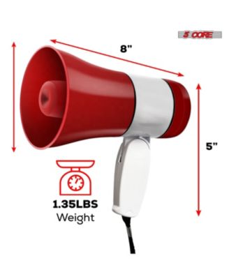 Megaphone Bullhorn Speaker 30W Mini Bull Horn Rechargeable Cheer Megafono 800 Yards Range Loudspeaker