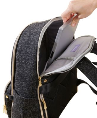 Convertible Tweed Diaper Backpack
