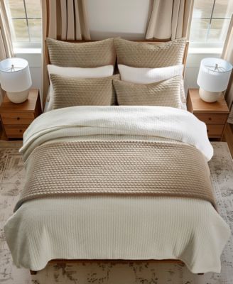 Velvet Stitch 2-Pc. Sham Set, European