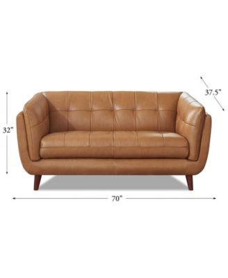 Solana 70" Top Grain Leather Loveseat