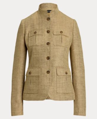 Women's Herringbone Linen Jacket
