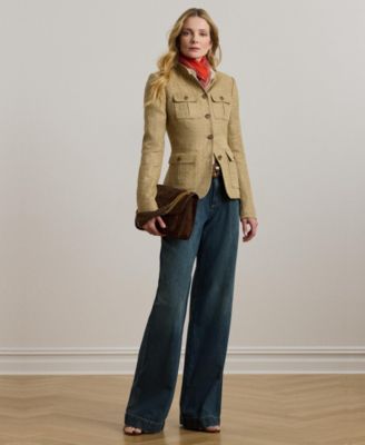 Lauren Ralph Lauren - Women's High-Rise Pleated Wide-Leg Jeans