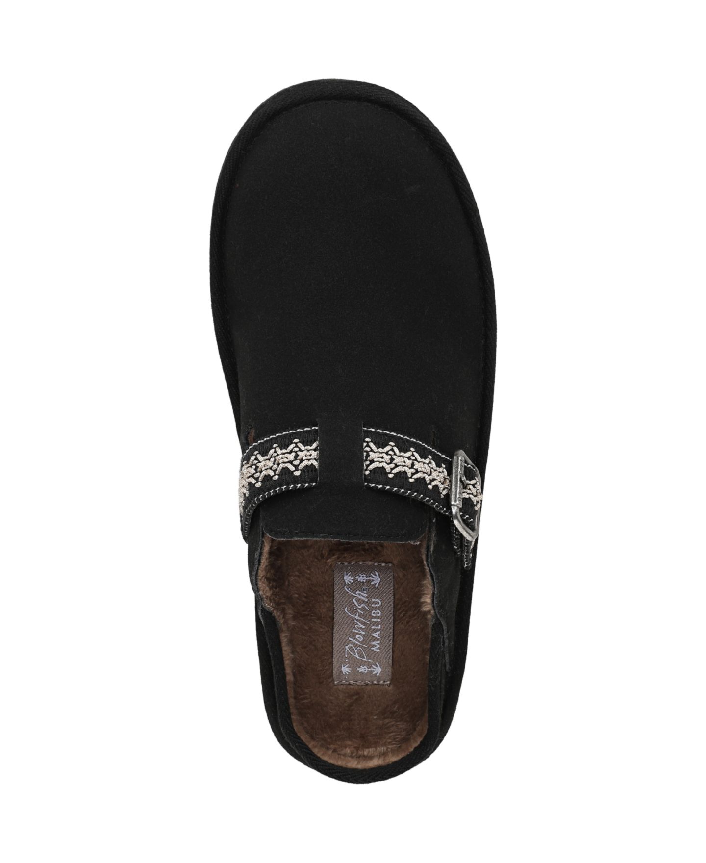 Женские сабо Blowfish Malibu Monday Round Toe Platform Mules, цвет: Чёрный искусственный замшевый — фото 4