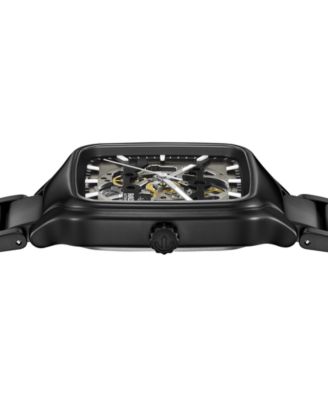 Unisex Swiss Automatic True Square Black High Tech Ceramic Bracelet Watch 38mm