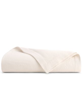Donna Karan Home Luxe Egyptian Cotton Blanket In White