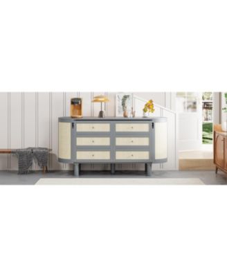 Full Murphy Bed with Hidden Storage & Modern Woven Design