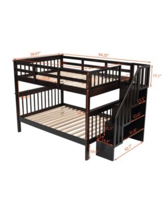 Full-Over-Full Bunk Bed with Storage