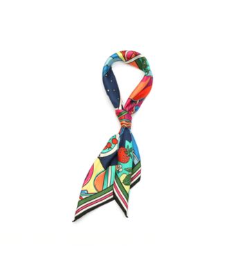 Women's Summer Scene Silk Square Scarf
