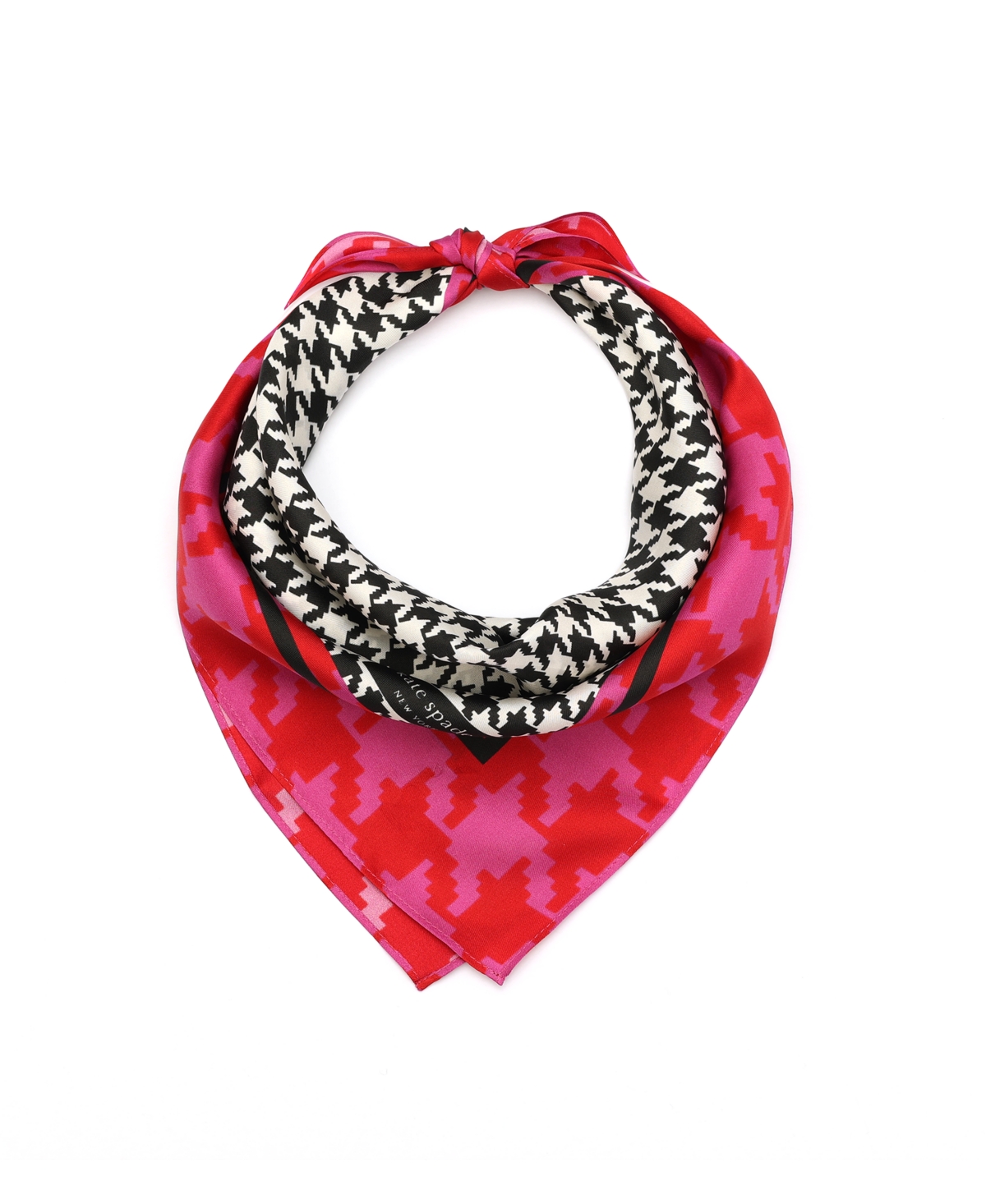 Kate Spade Women's Houndstooth Silk Bandana Scarf