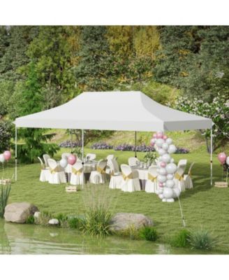 10 x 20 FT Pop-up Canopy Tent with Carrying Bag-White
