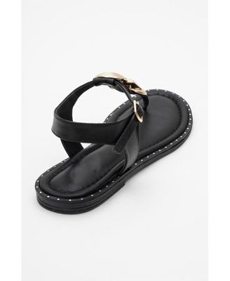 Giulia Leather Flat Sandal (Women)