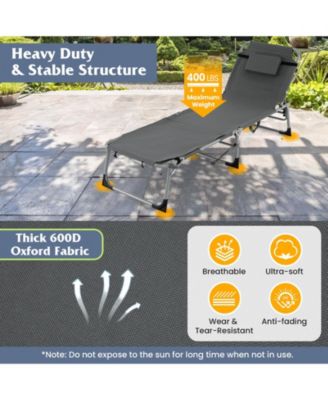5-position Outdoor Folding Chaise Lounge Chair