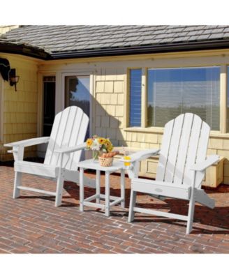 2-Pieces18 Inches Adirondack Outdoor Side Table for Patio and Garden