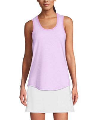Women's Sleeveless Power Performance Scoop Neck Curved Hem Tunic Tank
