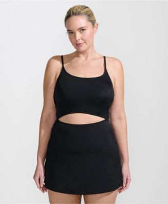 Women's Tugless Monokini Swim Dress Swimsuit