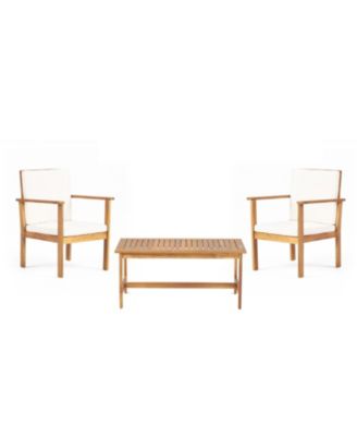 Outdoor Acacia wood  2 Club Chair And Table