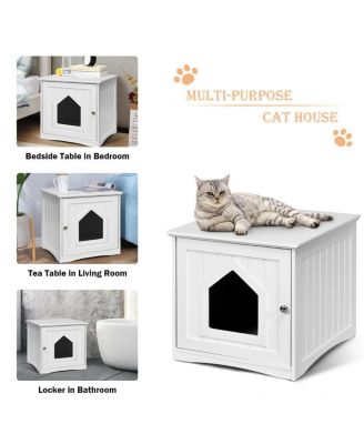 Sidetable Nightstand Weatherproof Multi-function Cat House