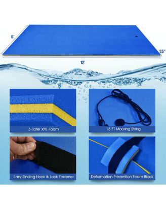 12 x 6 Feet 3 Layer Floating Water Pad-Blue