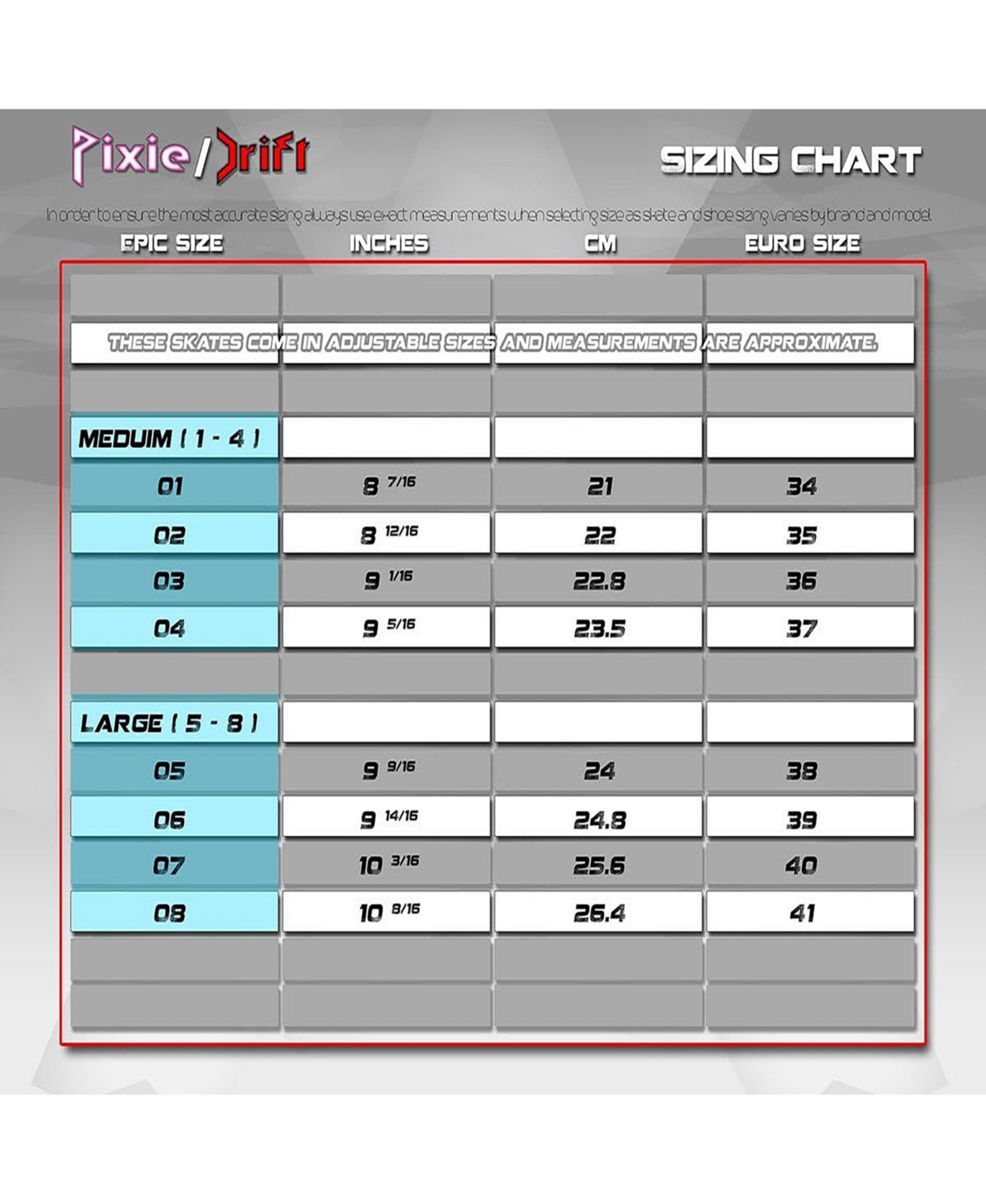 Epic Drift Adjustable Led Inline Skates