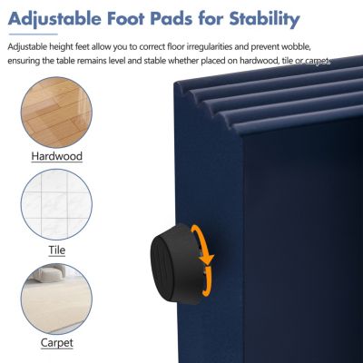 Modern Rounded Console Table with 2 Drawers