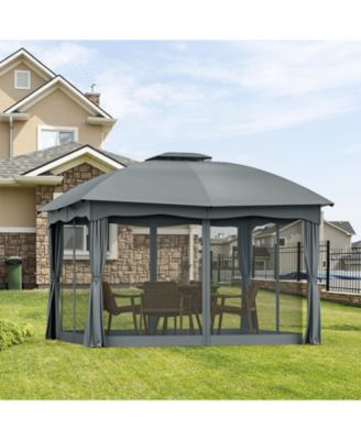 12 x 10 Feet Canopy Double Vented Heavy Duty Steel Gazebo