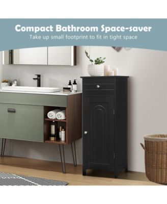 Storage Free-Standing Floor Cabinet with Drawer and Shelf