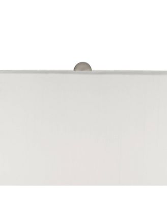 Marcus Modern Table Lamps 30" Tall Set of 2 Mercury Glass Column White Drum Shade for Bedroom Living Room Bedside Nightstand Office Home