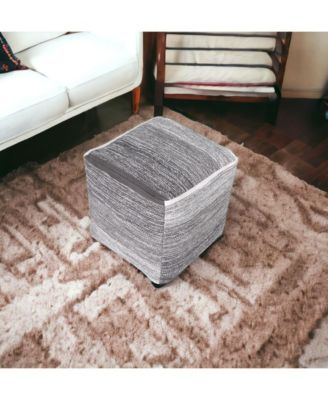 Upholstered Cotton Ottoman for Footrest and Stylish Home Accent