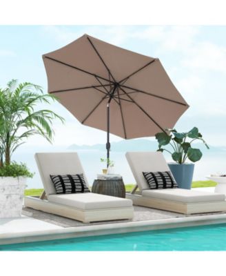 10 Feet Outdoor Patio Umbrella with Tilt Adjustment and Crank