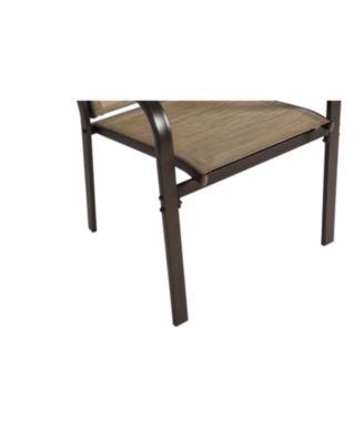 Streamdale 7-Piece Patio Dining Set, Table & 6 Textilene Chairs - Brown