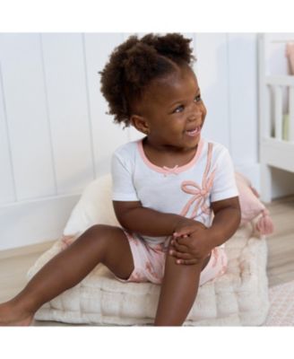 Baby Girls Top and Shorts Pajama Sets, 4-Piece, Ballet Slippers