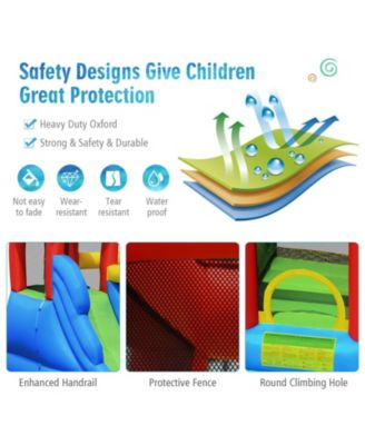 Inflatable Bouncer Bounce House with Water Slide Splash Pool without Blower
