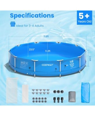 Round Above Ground Swimming Pool With Pool Cover