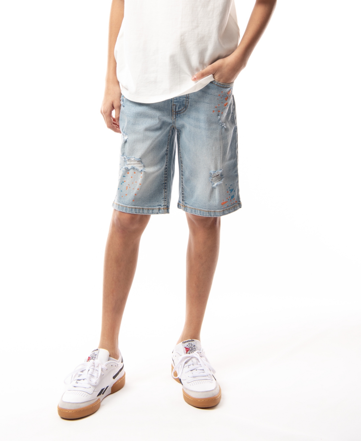 Shop Ring Of Fire Big Boys Revolve Stretch Denim Shorts