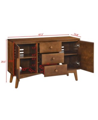  Walnut Sideboard Buffet Cabinet - Mid Century Modern