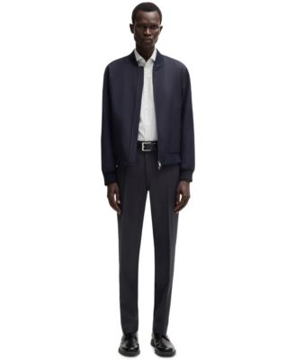 BOSS Men's Regular-Fit Virgin Wool Formal Trousers