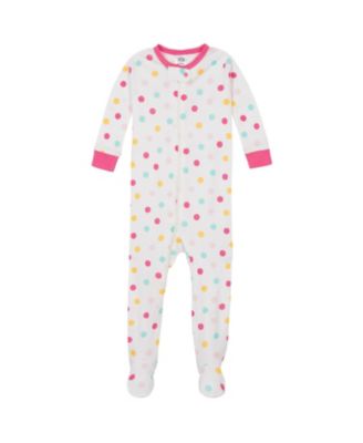Baby Girls 2-Pack Snug Fit Footed Cotton Pajamas, Love, 0-3 Months