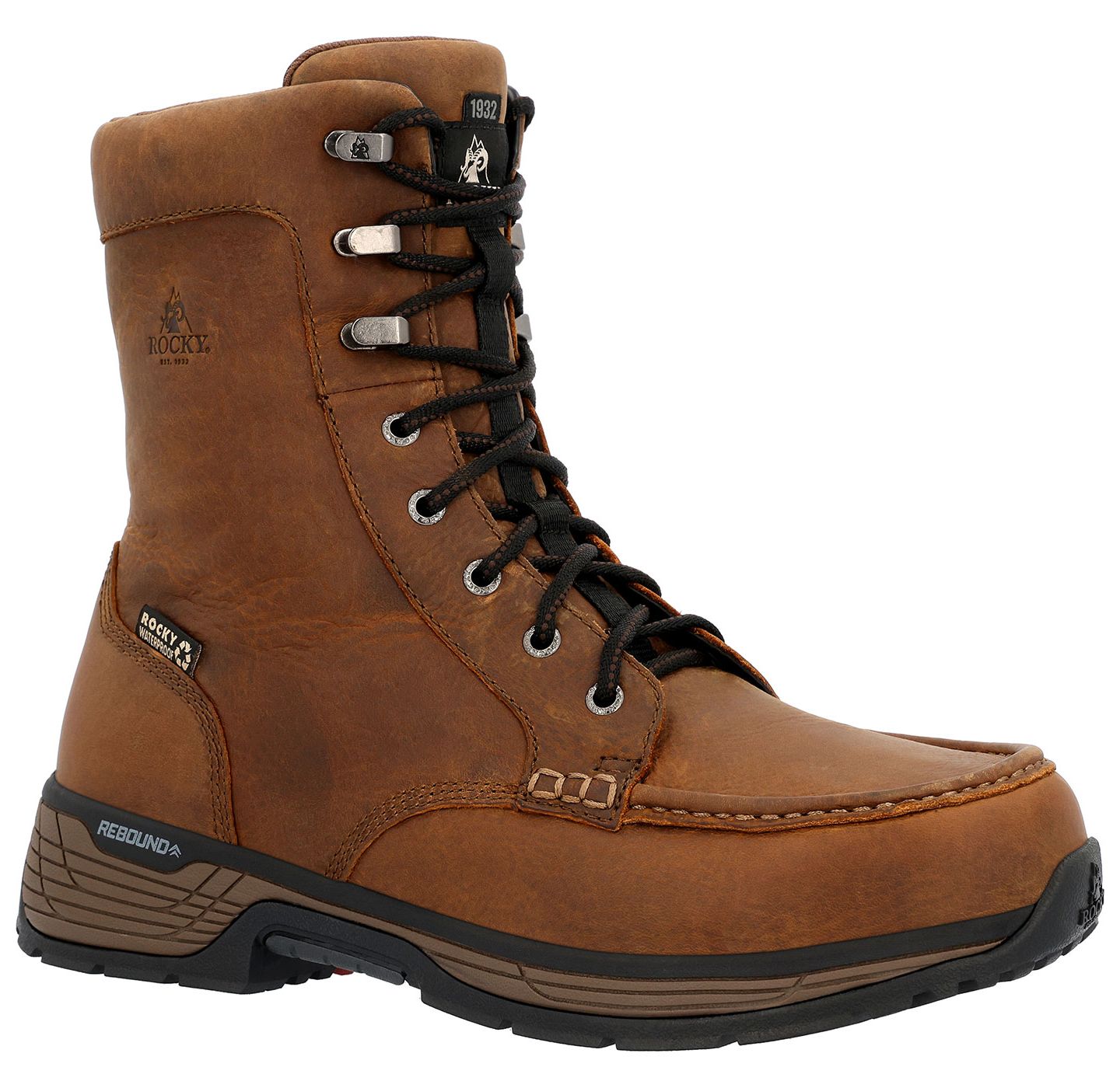 Мужские ботинки ROCKY Treadflex Waterproof Work Boot, цвет: Crazy Horse — фото 8