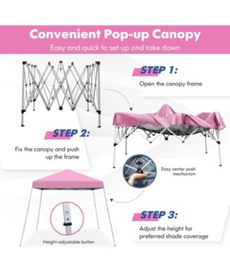 10 x 10 Feet Outdoor Instant Pop-up Canopy with Carrying Bag