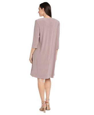 Women's Open-Front Jacket and Necklace Dress Set