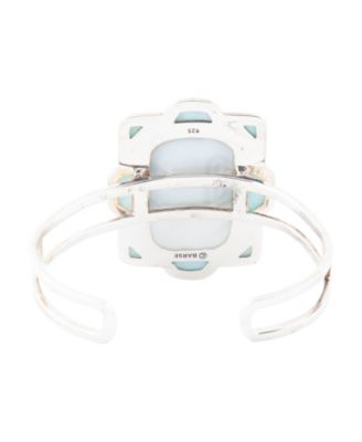 Scenic Beach Blue Larimar and Sterling Silver Cuff Bracelet