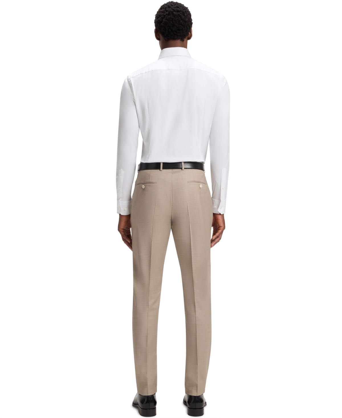 Hugo Boss Mens Boss Regular-fit Long-sleeve Stretch-linen Shirt In White