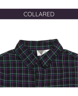 Boys Flannel Matching Family Button Down Dress Shirt