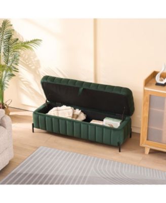 Velvet Storage Bench 49