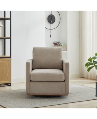 Streamdale 30.7" Swivel Accent Chair - Taupe