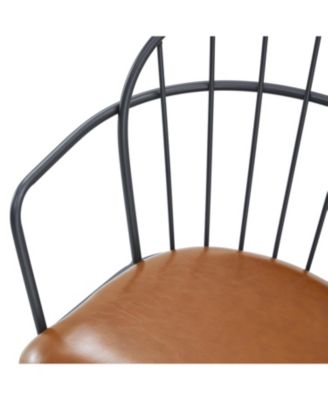 Streamdale Indoor Upholstered Dining Chair With Metal Legs (Set of 2),Brown