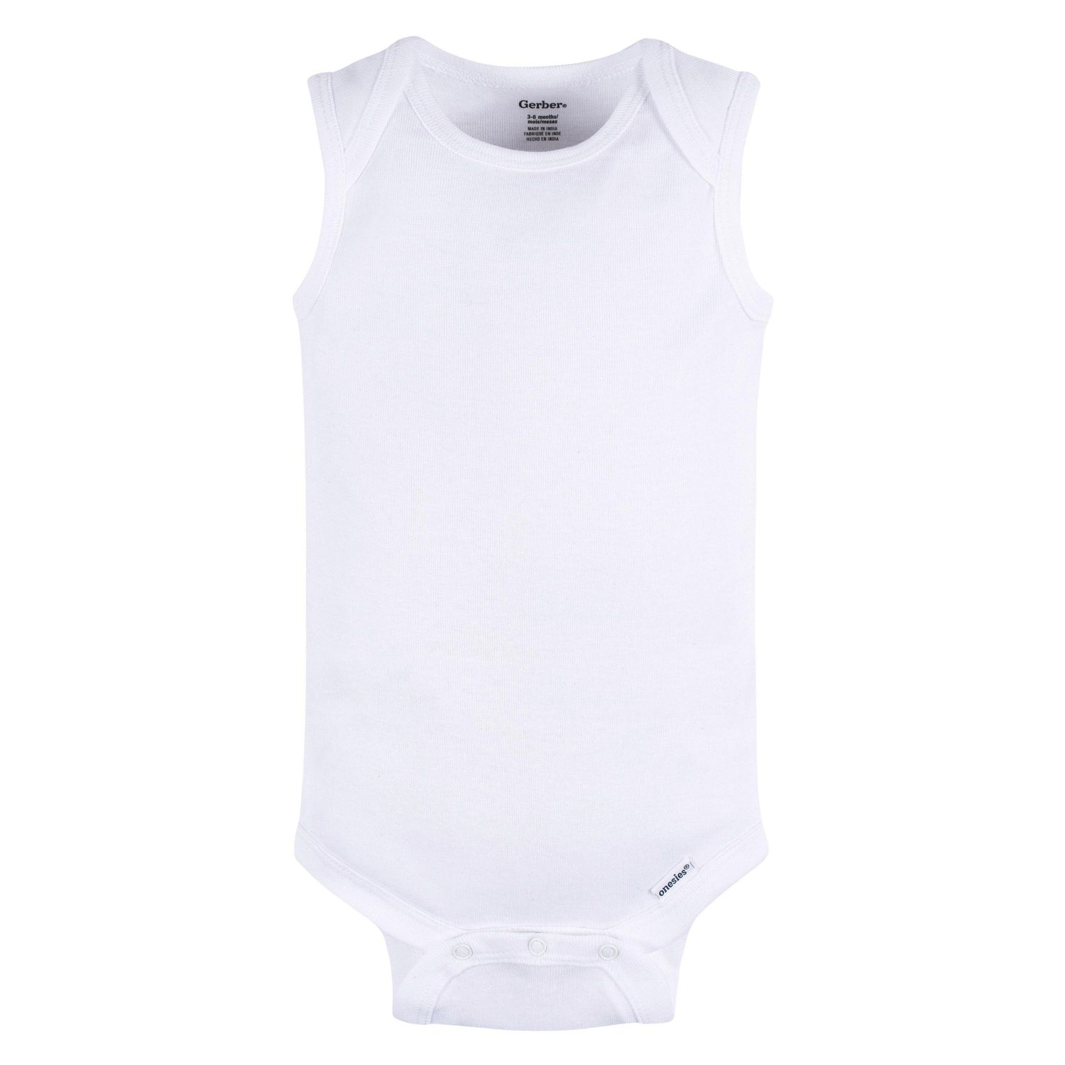 Baby Boys or Baby Girls White Sleeveless Onesies Bodysuits, 5-Pack