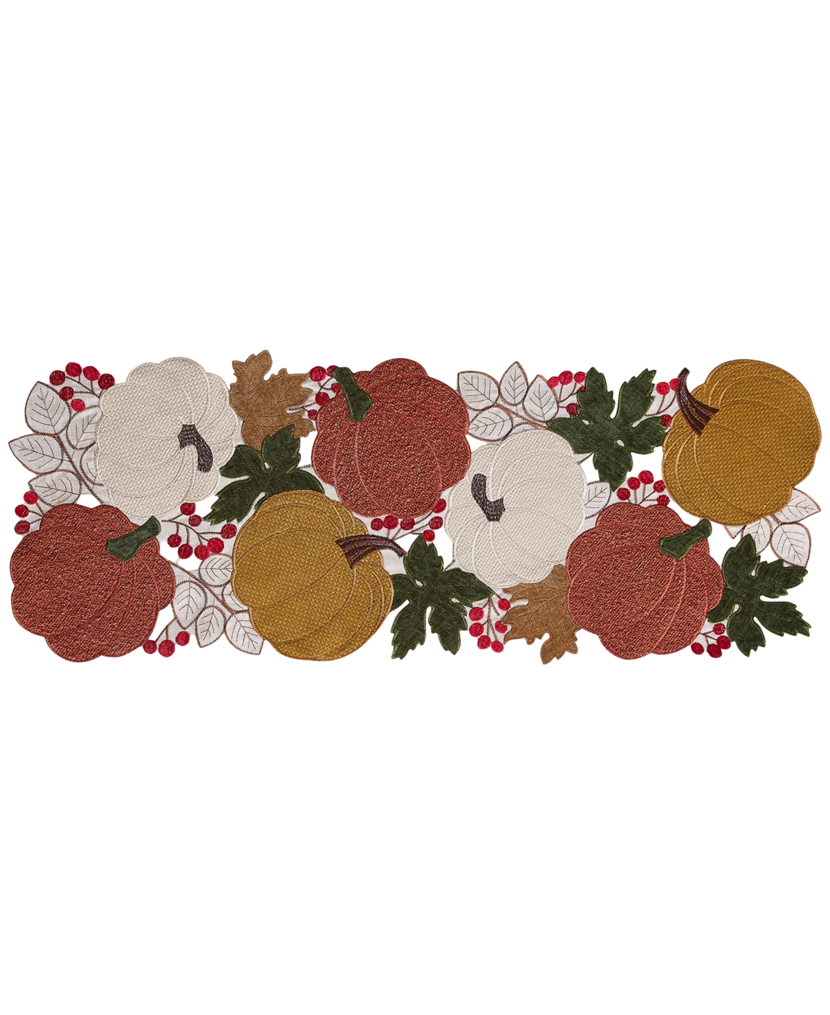Elrene Fall Feels Cutwork Pumpkin Centerpiece, 13" X 36" In Multi