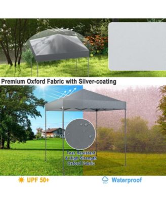 6.6 x 6.6 Feet Outdoor Pop-up Canopy Tent with UPF 50+ Sun Protection-Gray